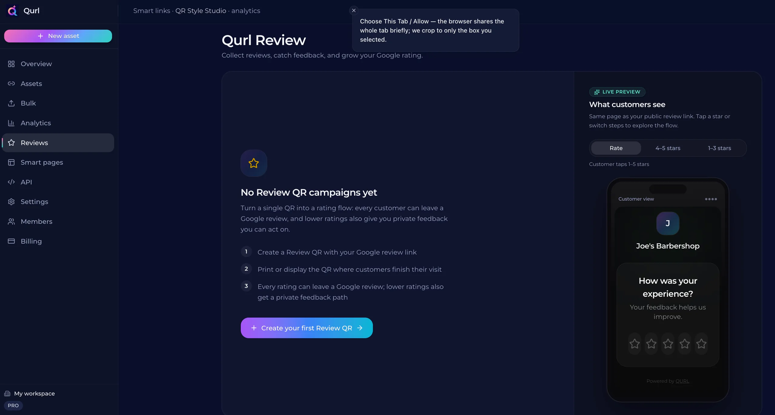 Manage review collection campaigns.